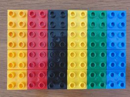 Lego Duplo (G54) 24 Bausteine 2x2 Noppen