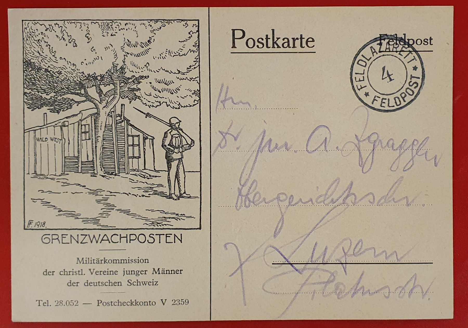 Cartoline postali: 2 Militär Postkarten – Usato da Kreuzlingen venduto da Rschweiz1 2
