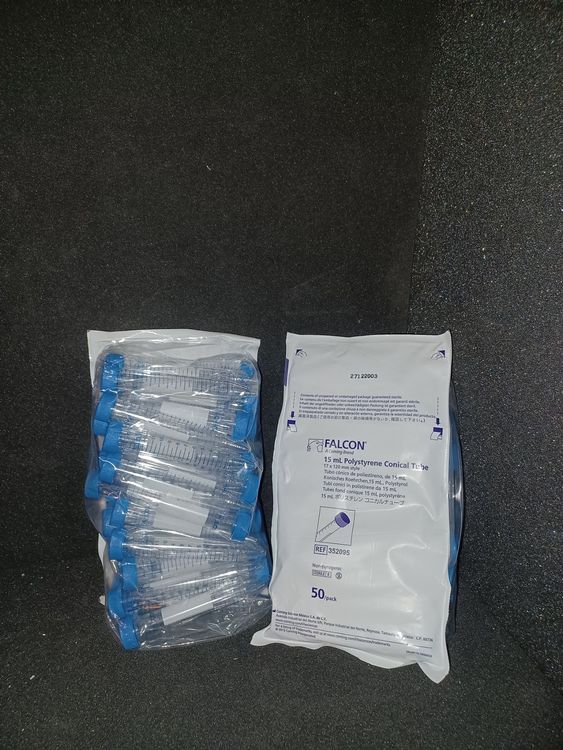 100 Proberöhrchen 15ml Falcon Corning (Neu und originalverpackt) in ...