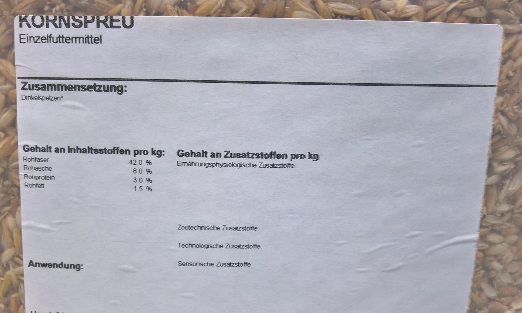 Materiale di riempimento: Kornspreu – Nuovo e nell'imballaggio originale da Malters venduto da landipilatusmalters 1