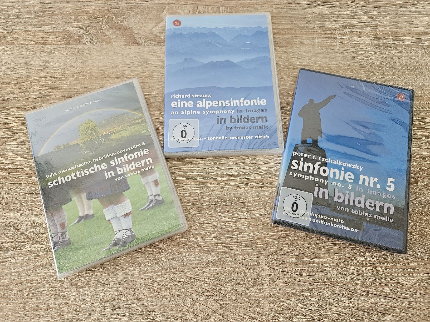 Tutti i DVDs: 3 DVDs Klassik: Strauss, Tschaikowsky, Mendelssohn – Nuovo e nell'imballaggio originale da Wauwil venduto da seriously3