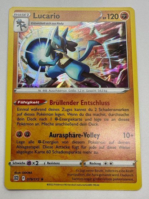 Pokémon Carte collezionabili: Lucario - Holo - Rare Pokemon – Nuovo (secondo la descrizione) da Nussbaumen AG venduto da Pika-Shop