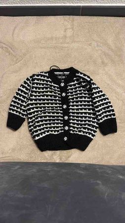 Kinder Strickjacke schwarz weiss gebraucht ca. 18M