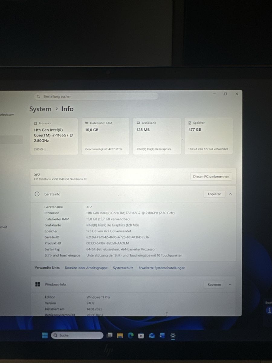 Intel Notebook: HP EliteBook Laptop + HP Pen – Usato da Wabern venduto da fuxubus 3