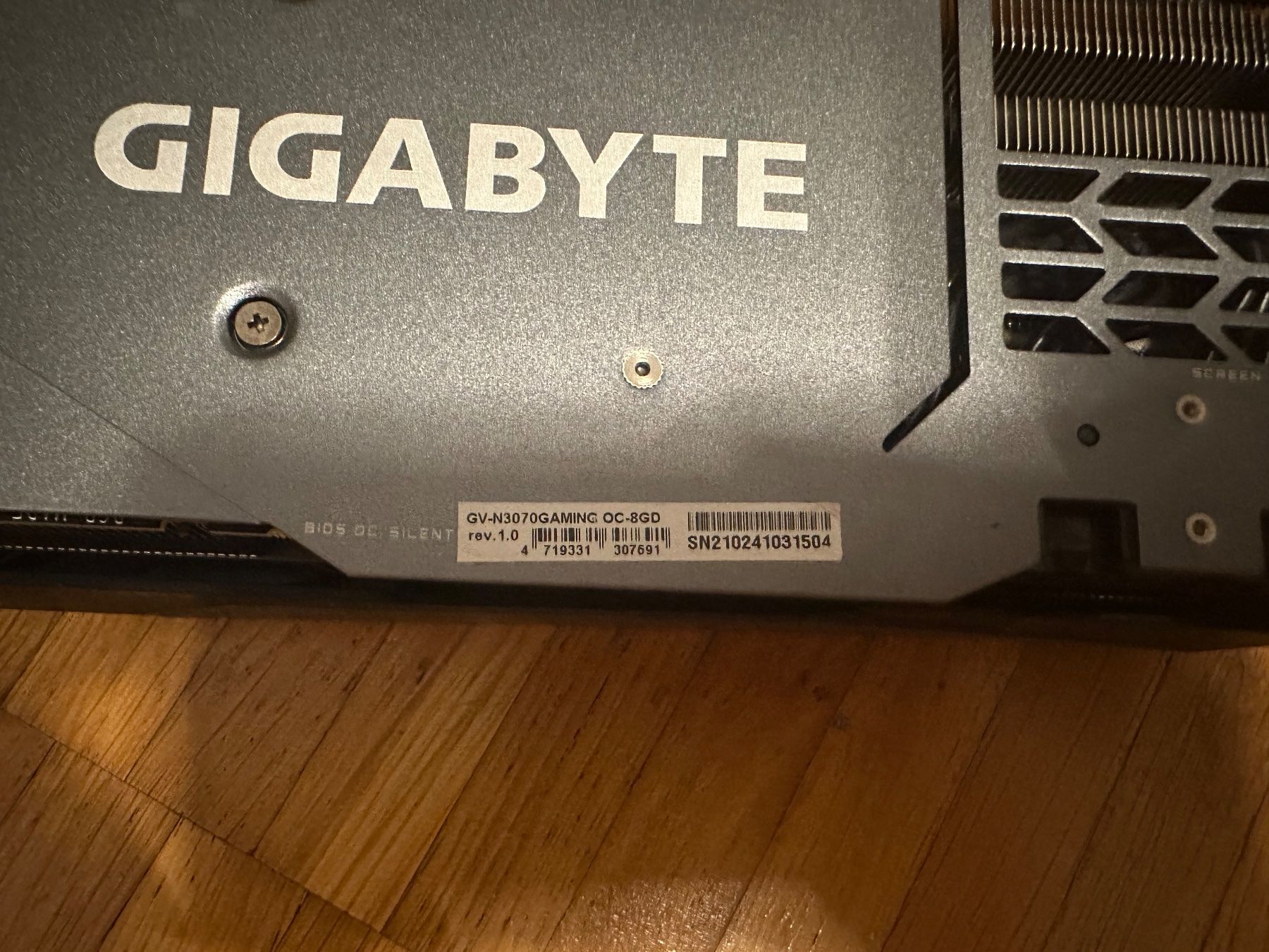 Gigabyte Grafikkarten: GPU Gigabyte GeForce RTX 3070 GAMING OC – Gebraucht aus Lugano von tit_bcf8 3