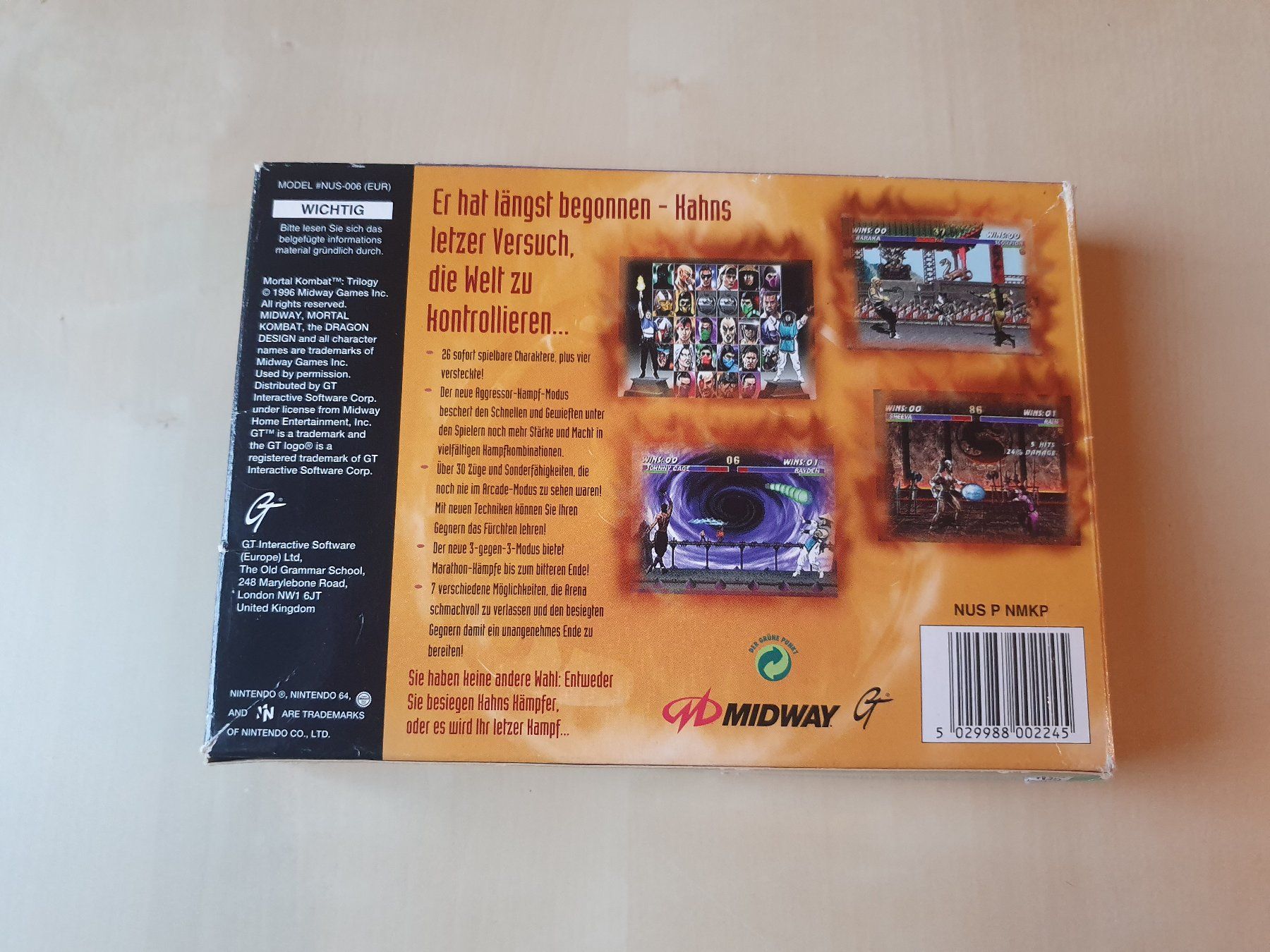 Nintendo Giochi: Mortal Kombat Trilogy – Usato da Stansstad venduto da collectorsshop 1