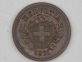 1 rappen 1921 VZ-UNZ