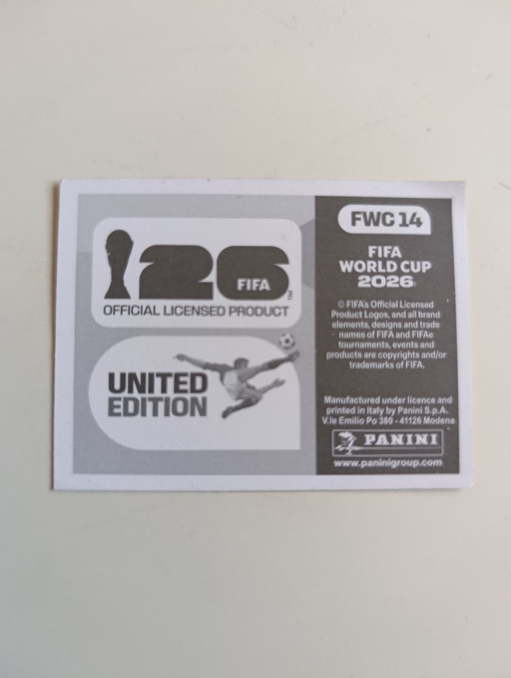 Panini Cartes à collectionner: Panini World Cup 2026 FWC 14 – Neuf (Voir description) à Lavey-Village par pas_7xd2 1