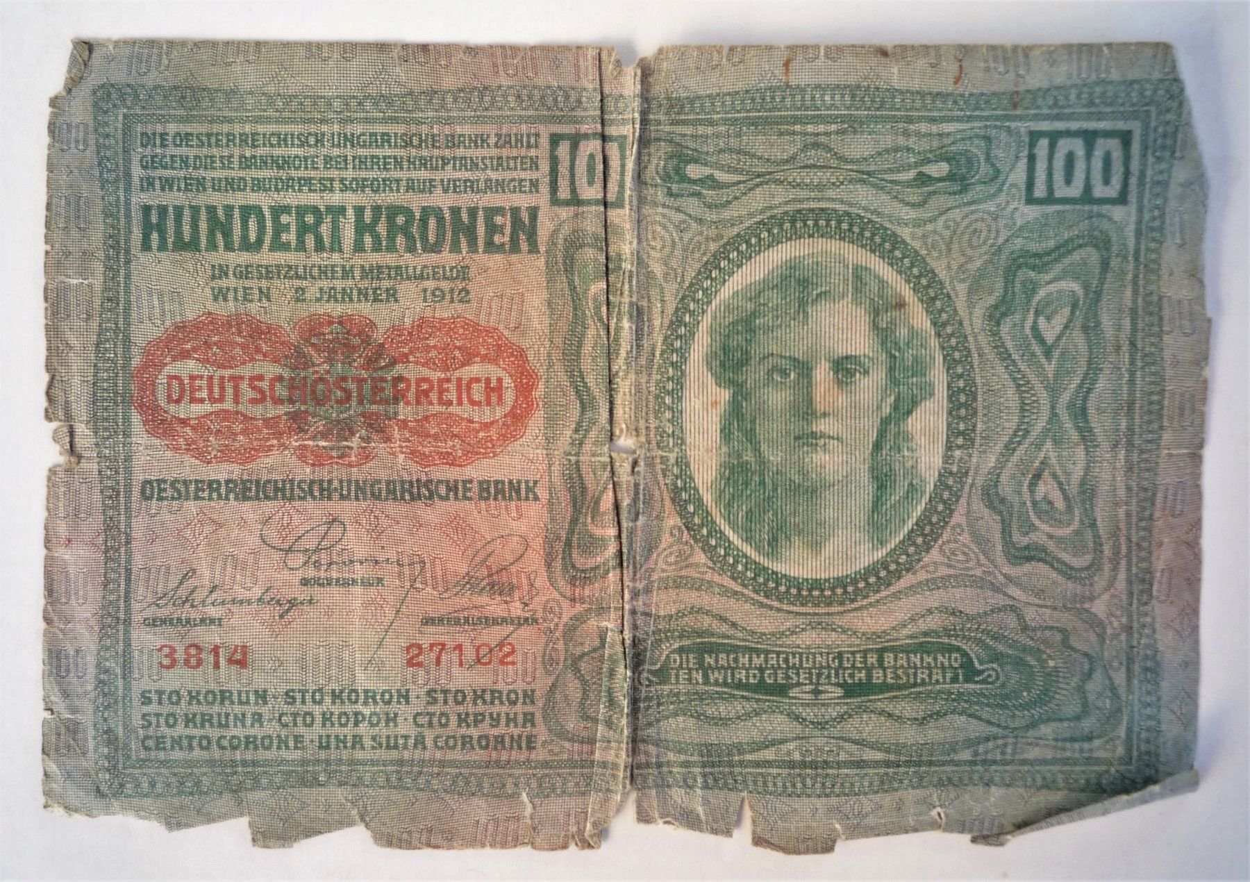 Banconote: 100 Kronen Banknote – Usato da Rafz venduto da Sonnenblume305 1