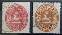 Braunschweig Kat. 18 & 20 gest. 1865 Kat. 260 Euro