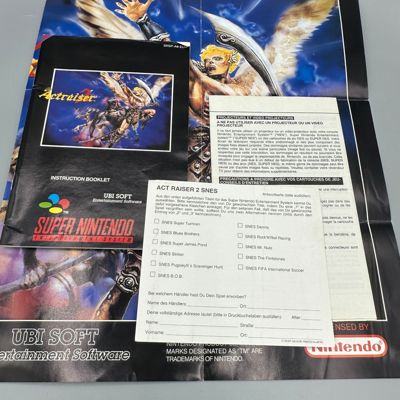 Nintendo Spiele: Very Rare - SNES - Actraiser 2 - Complete Set - with Poster – Gebraucht aus Zürich von  1