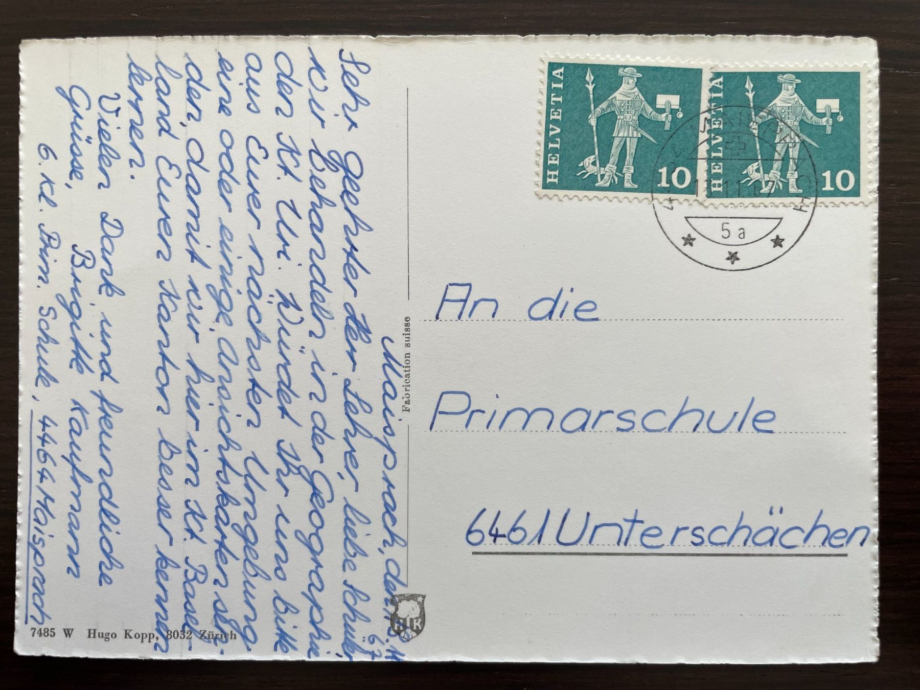 Cartoline postali: MAISPRACH Ortsansicht 1967, Hugo Kopp – Usato da Wald ZH venduto da TLILEF 1