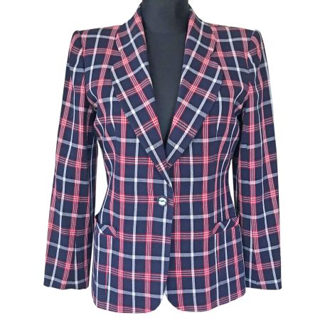 Blazer Gr. M/L kariert Designer EMANUEL UNGARO VINTAGE 1980s