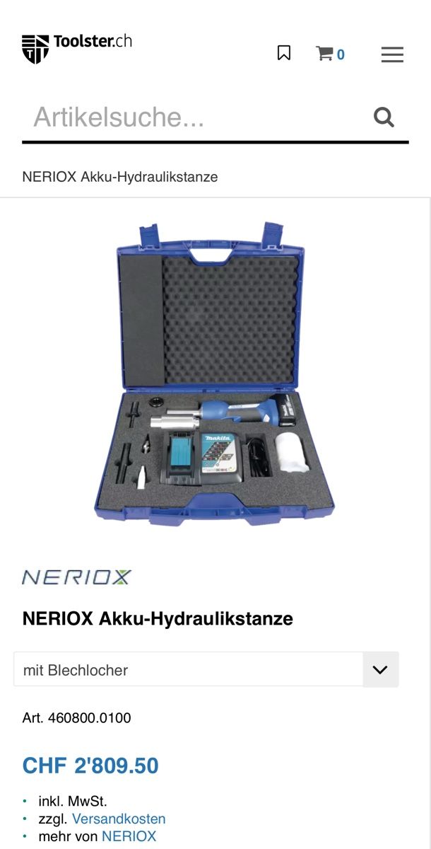 Makita Tutte le macchine: NERIOX Akku-Hydraulikstanze – Nuovo (secondo la descrizione) da Schwende venduto da weesli 9