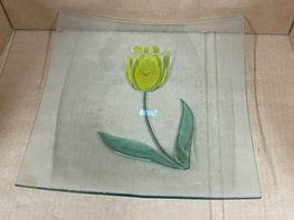 Glasteller (Casa) 29x29cm Tulpenmotiv