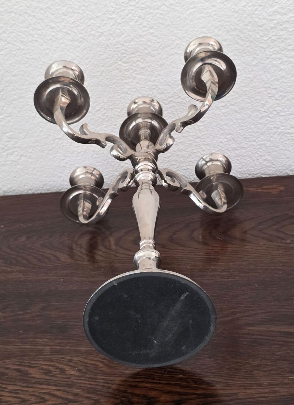 Portacandele: 5-Armiger Kerzenständer Silber-Look – Usato da Rheinsulz venduto da Dred 2