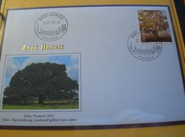 Abart "Alte Bäume" Eiche 2010, FDC Papieränderung