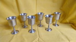 Weinkelch Set aus Feinzinn