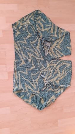 Sommerbluse grün gemustert Gr. S 36/38 luftig leicht
