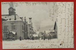 Cernier 1900 - Dorfpartie im Winter