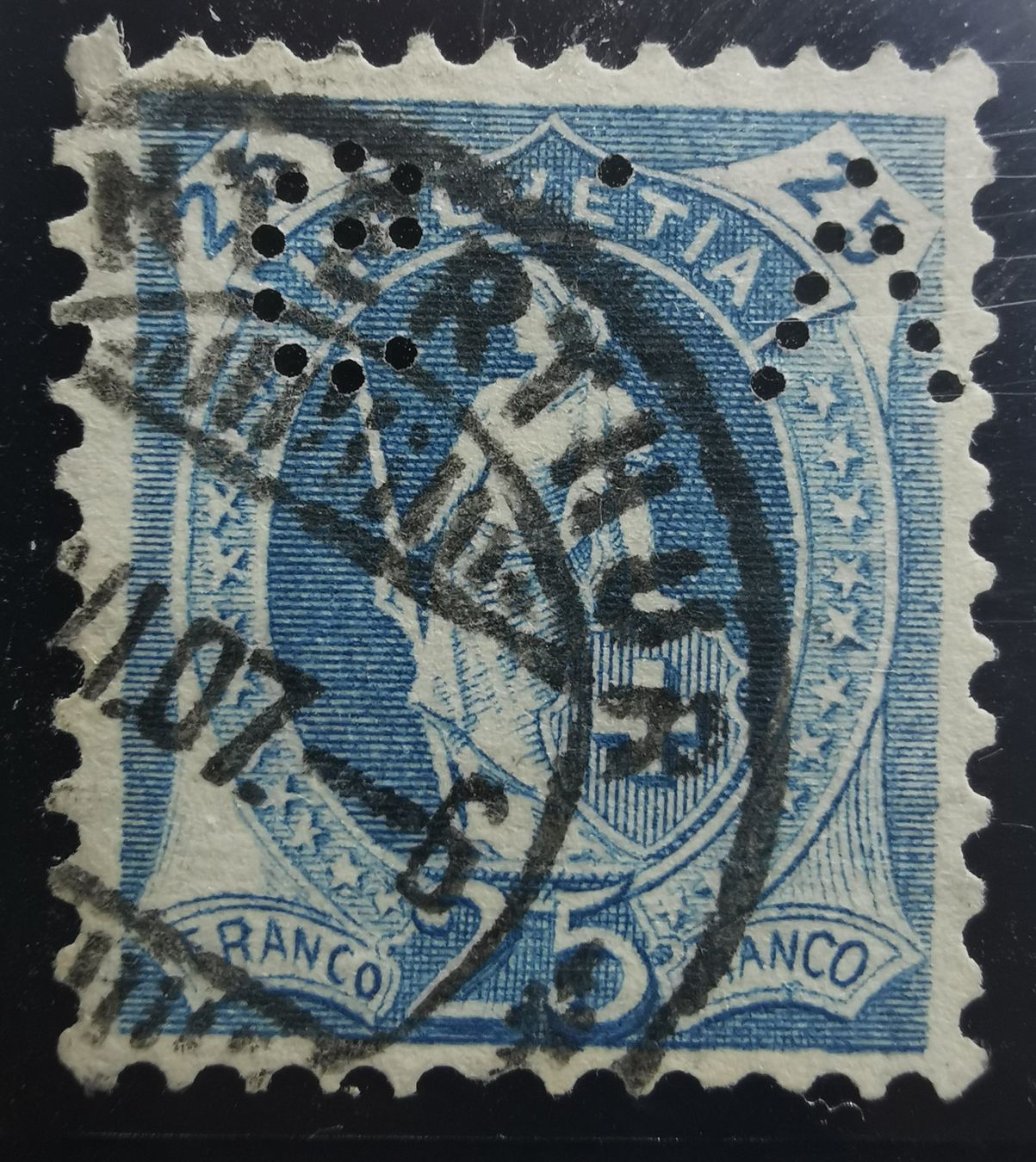 Tutti i francobolli: TR82 CH Perfins ZNr. 93A – Usato da Cousset venduto da Patrick_Collections 1