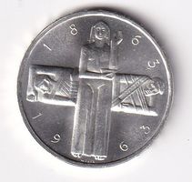 Schweiz Gedenkmünze 5 Fr. Rotes Kreuz  1963vorz