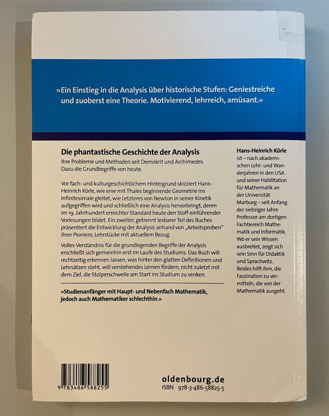 Libri: Die phantastische Geschichte der Analysis - Körle – Usato da Tentlingen venduto da mondir 1