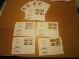 CH 1992 FDC Serie einzeln und 4er