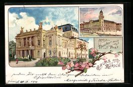 Litho Zürich, Theater mit Post, Kirschb