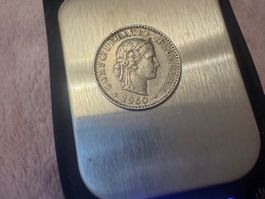 20 Rappen Münze, Jahrgang 1960, Top Zustand, Sammlerstück