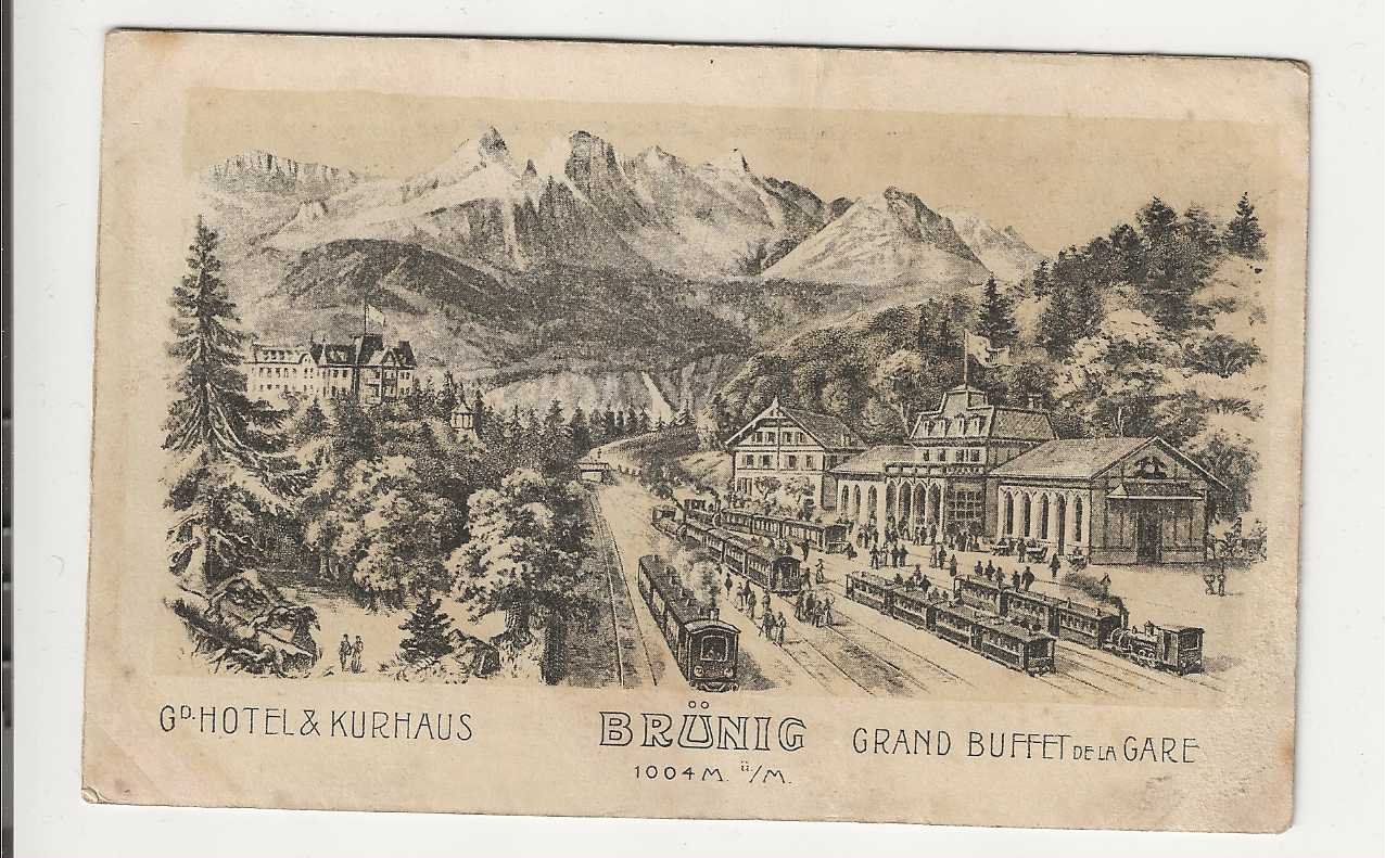 Cartoline postali: Brünig, Lithoca 1920-er Jahre – Usato da Spiez venduto da Niesen20