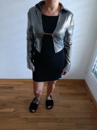 Damen Bluse Silber