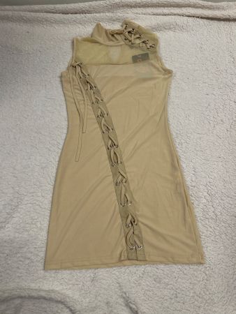 Minikleid Figurbetont Stretch Schnürung Gr S NEU