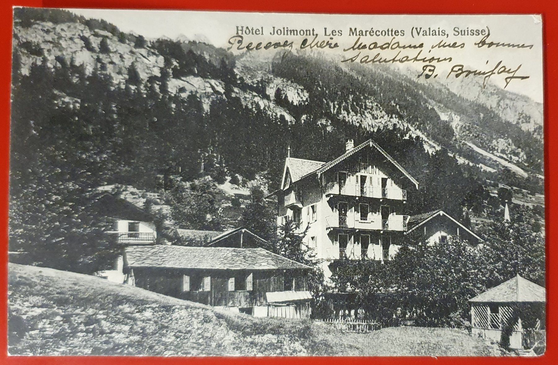 Cartoline postali: Les Marécottes 1932 - Hotel Jolimont – Usato da Kreuzlingen venduto da Rschweiz1