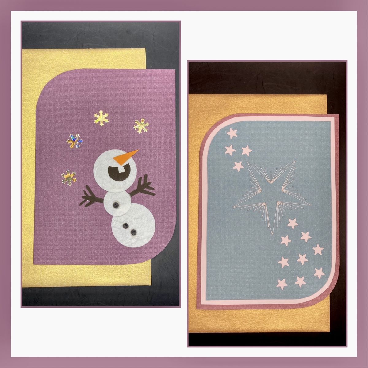 Cartes: Handgemachte Weihnachtskarten, Fuchs, Schneeman, Stern – Neuf avec emballage d'origine à Vinelz par Viewfinder84 4