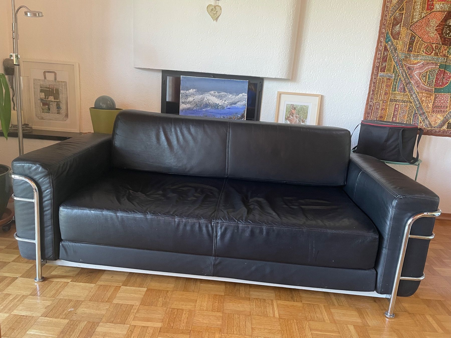 Interio Divani: Ledersofa Schwarz ausziehbar – Usato da Uettligen venduto da rud_rzt5