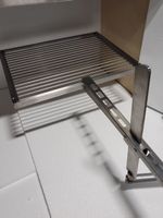 Grillrost mit Doppel-Schwenkarm, Rostfrei, Inox