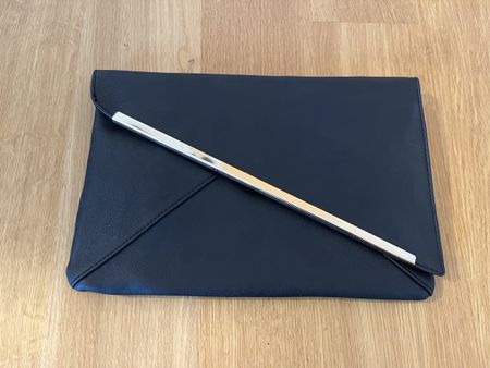 Clutch schwarz Kunstleder