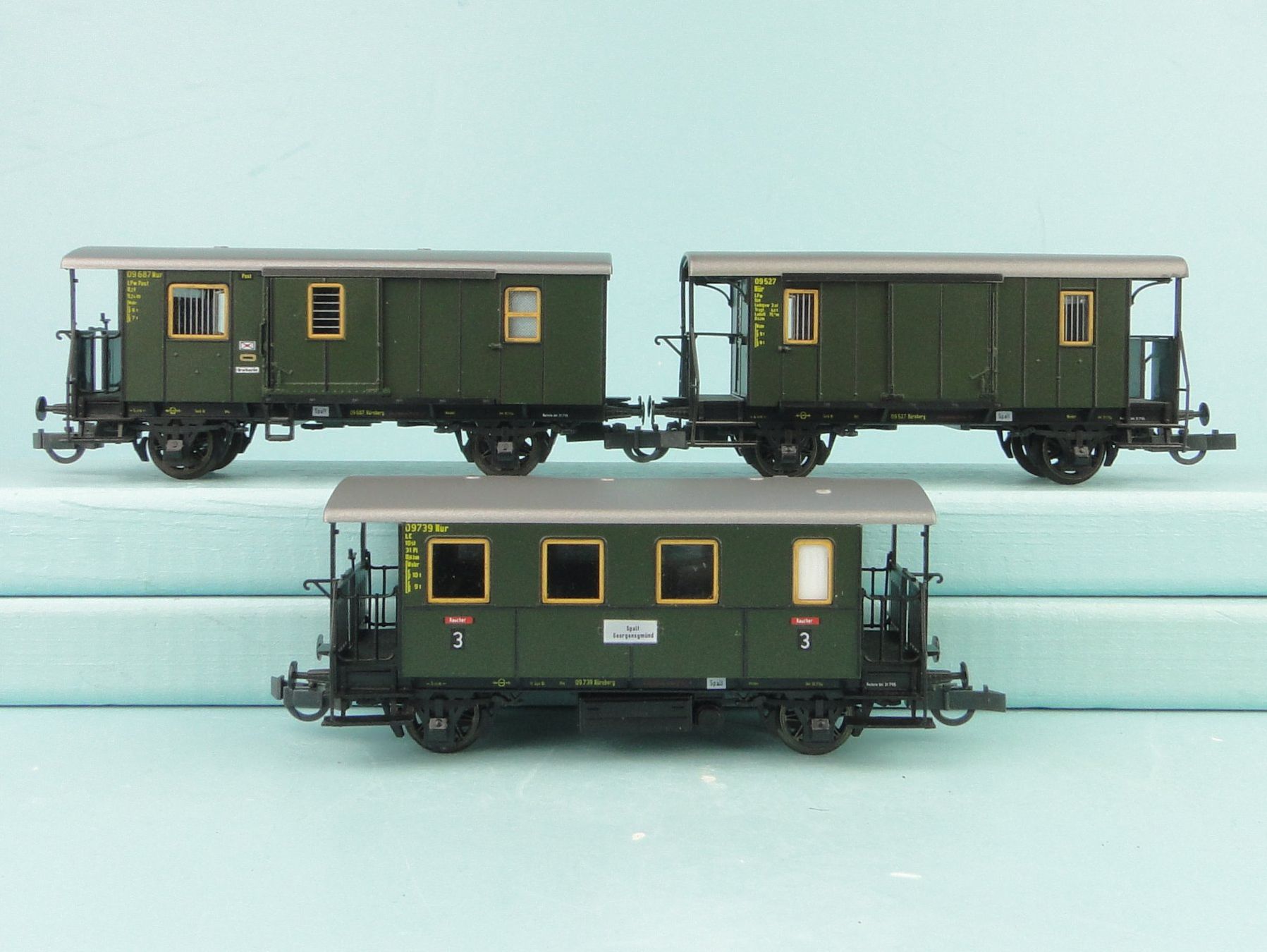 Roco Modellini di ferrovie: Roco H0 3 X  Länderbahnwagen – Usato da Bülach venduto da cann11 1