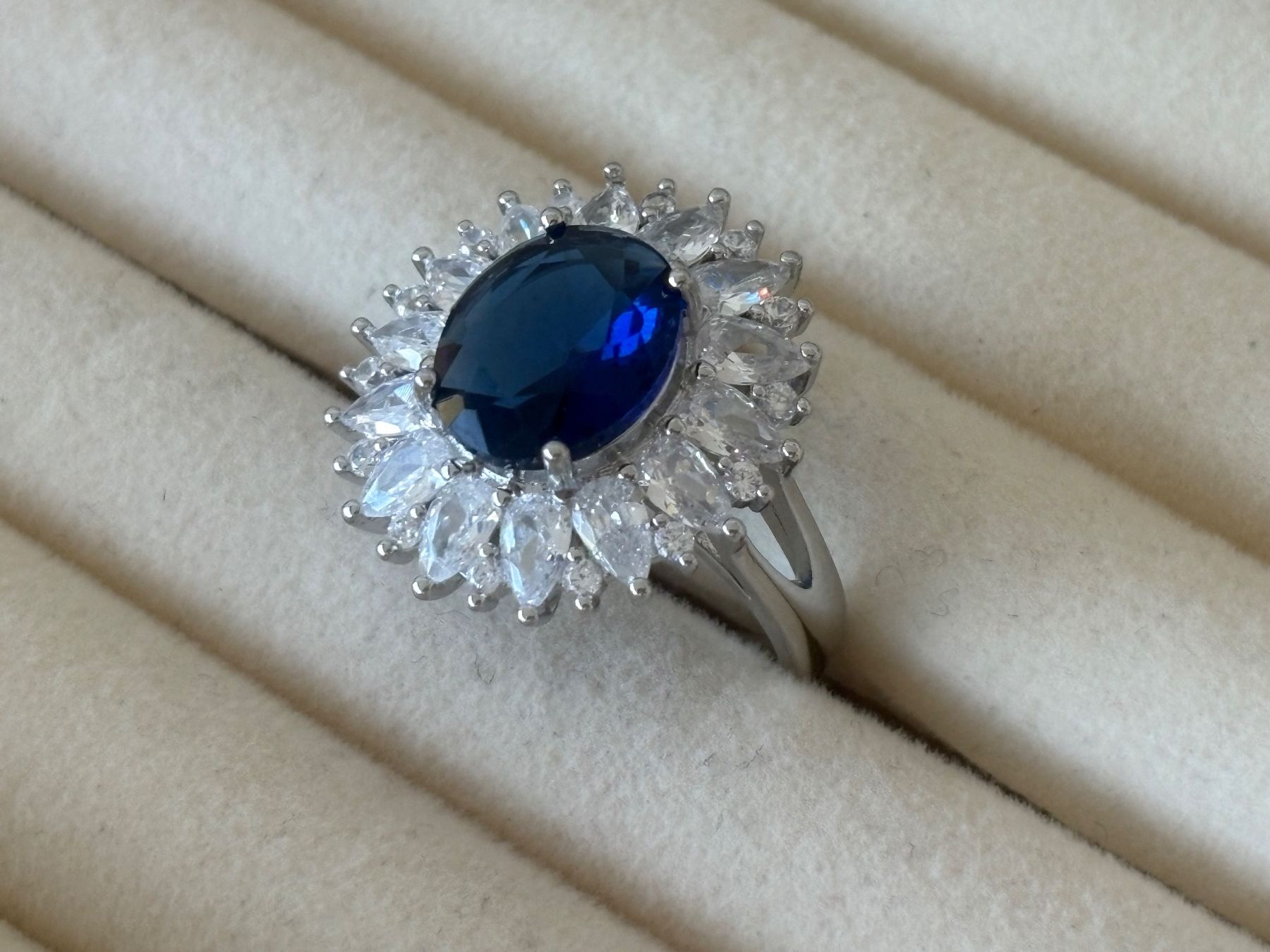 Ringe: Luxus Elegante Gr.19/9 Ring Farbe: Silber /blau – Neu (gemäss Beschreibung) aus Biel-Bienne von Roserosse13 1