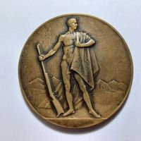 Bronze Medaille Schützensport Waadt 1920 (60 mm, 96.1 g)