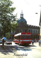 AK Frauenfeld TG Rathausplatz mit Triebwagen, Foto Gross
