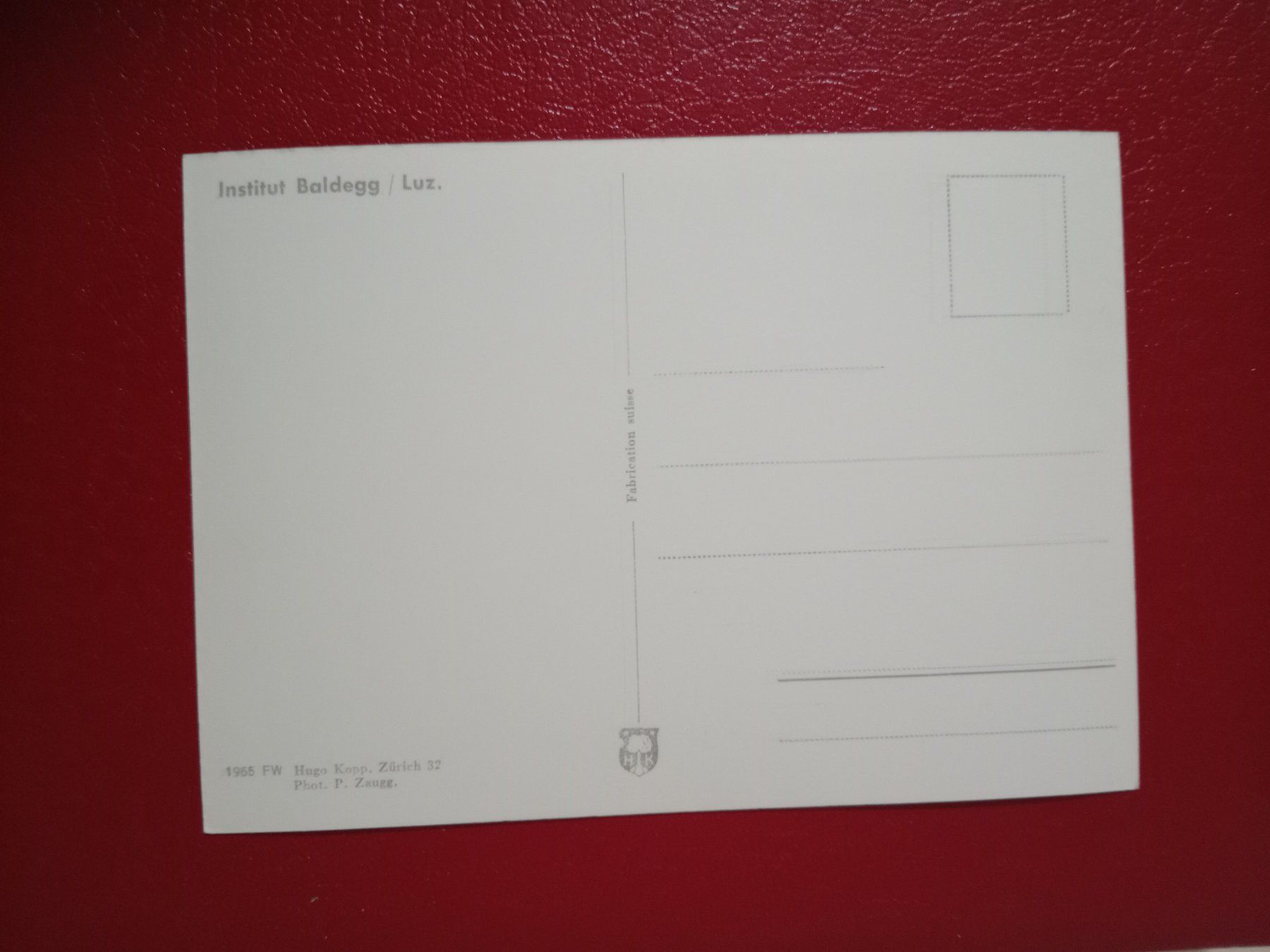 Cartoline postali: Baldegg Luzern Institut wohl Flugaufnahme – Usato da Küttigen venduto da Melisch1000 1