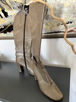 Elegante Vintage Lederstiefel, Grösse 39