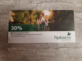 30% zwei Einzeleintritte Papiliorama