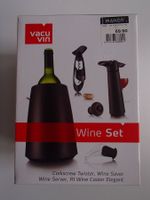 VACUVIN Weinset mit Kühler, Zapfenzieher Stöpsel Ausguss