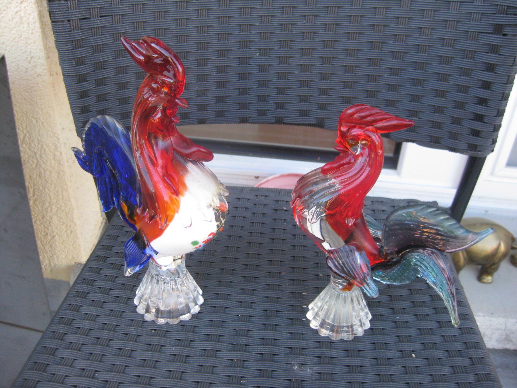 Tutte le decorazioni: 2 schöne farbige Glashähne – Usato da Romanshorn venduto da Wazoohandlung