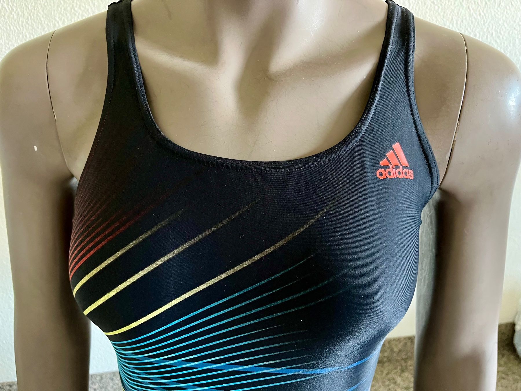 Adidas Costumi da bagno & Bikini: Original Adidas Badeanzug, Gr. 40, schwarz, gemustert – Nuovo e nell'imballaggio originale da Adliswil venduto da vette56 5