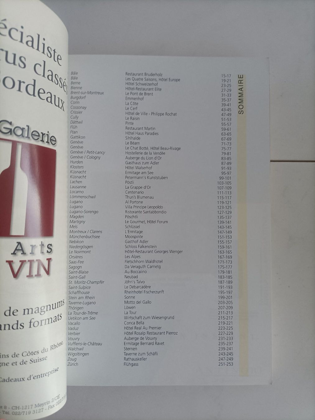 Libri: Les grandes tables de Suisse 2000/2001 – Usato da crans montana venduto da AB3963 1