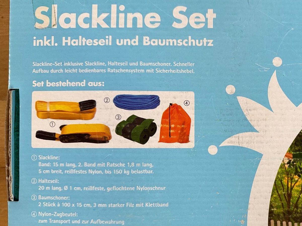 Slackline: Kidoh Slackline Set 15m, gebraucht, inkl. Buch mit Tipps – Usato da Unterstammheim venduto da Miranda2005 2